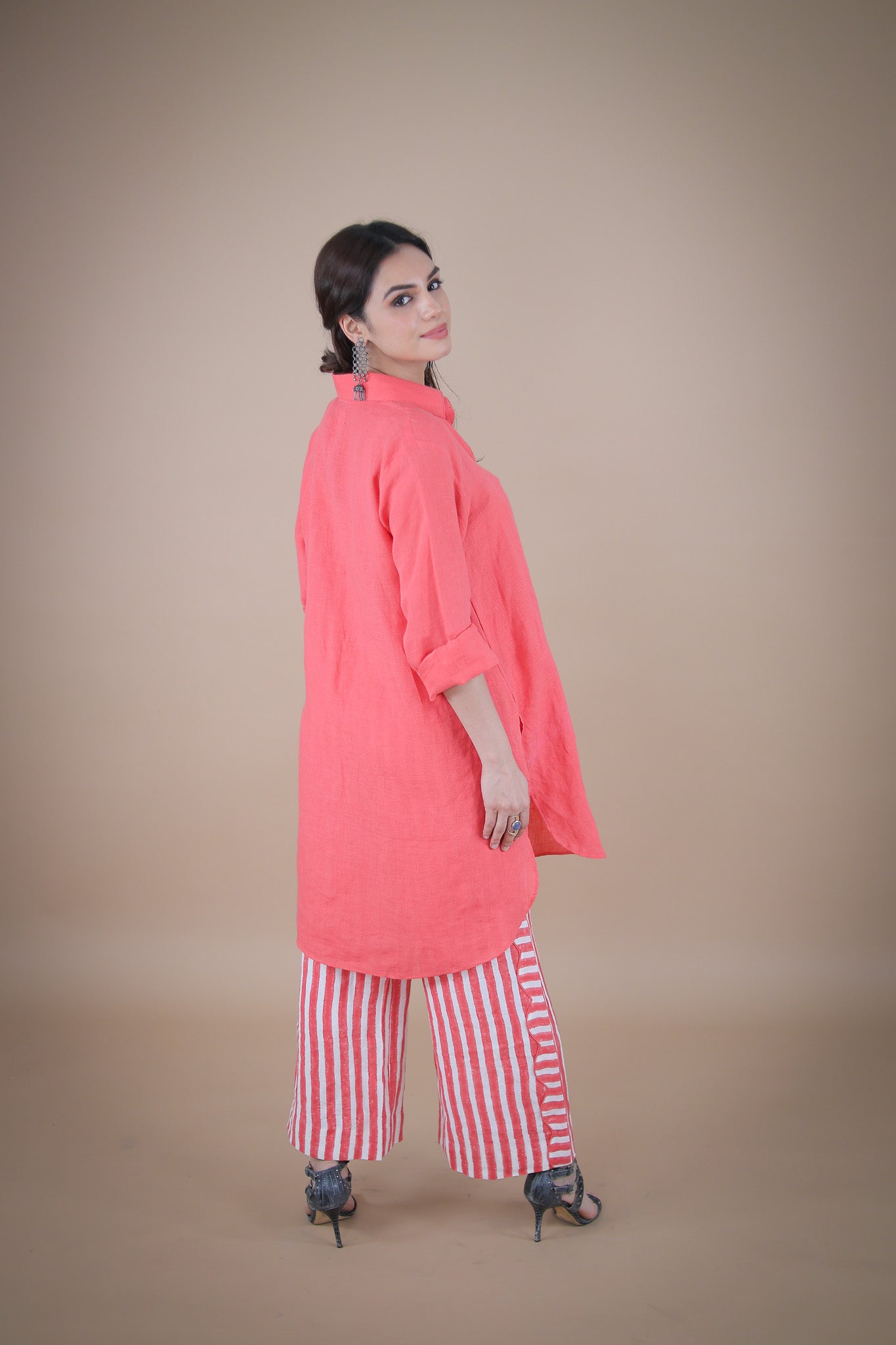 Azalea striped linen pants
