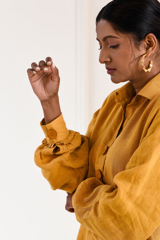Marisol linen shirtdress