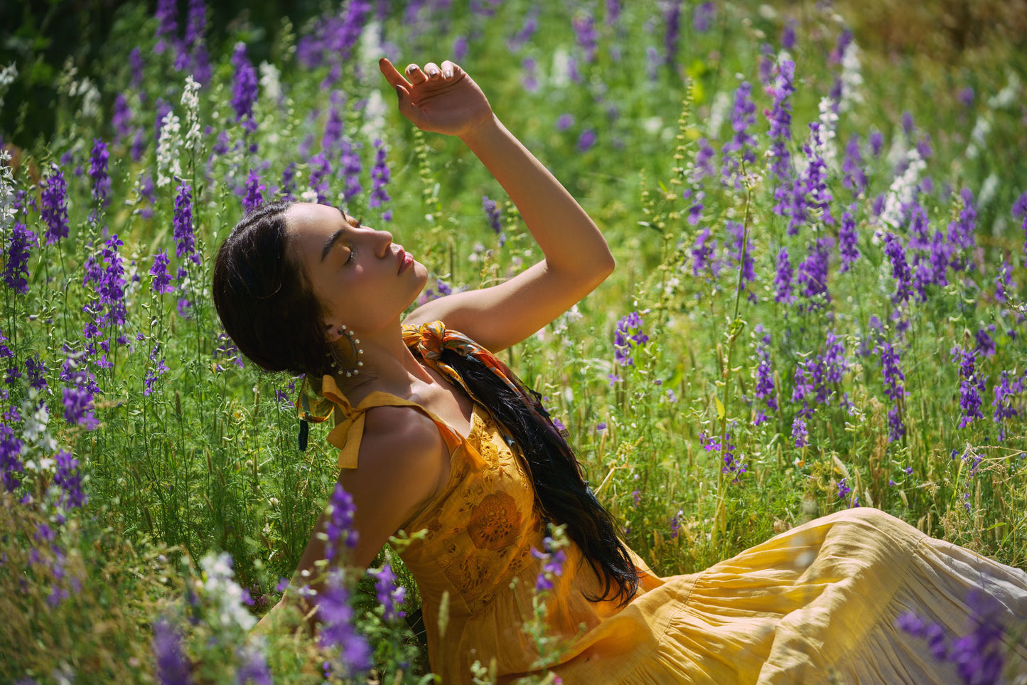 Cabo sunset linen dress