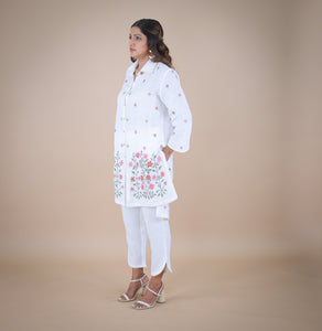 Naila embroidered linen coord