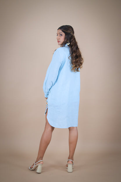 Farasha linen shirt dress