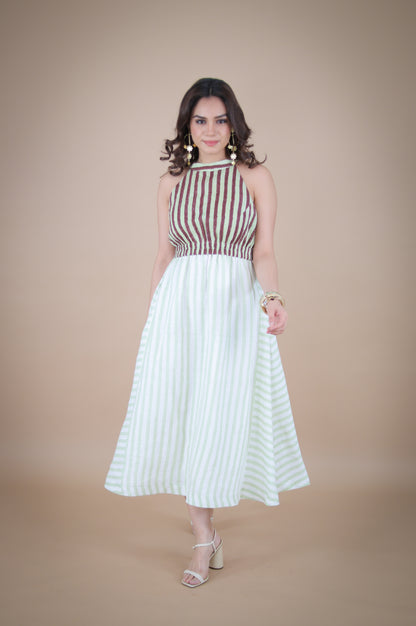 Tahira linen dress
