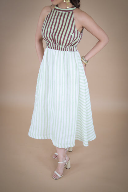 Tahira linen dress
