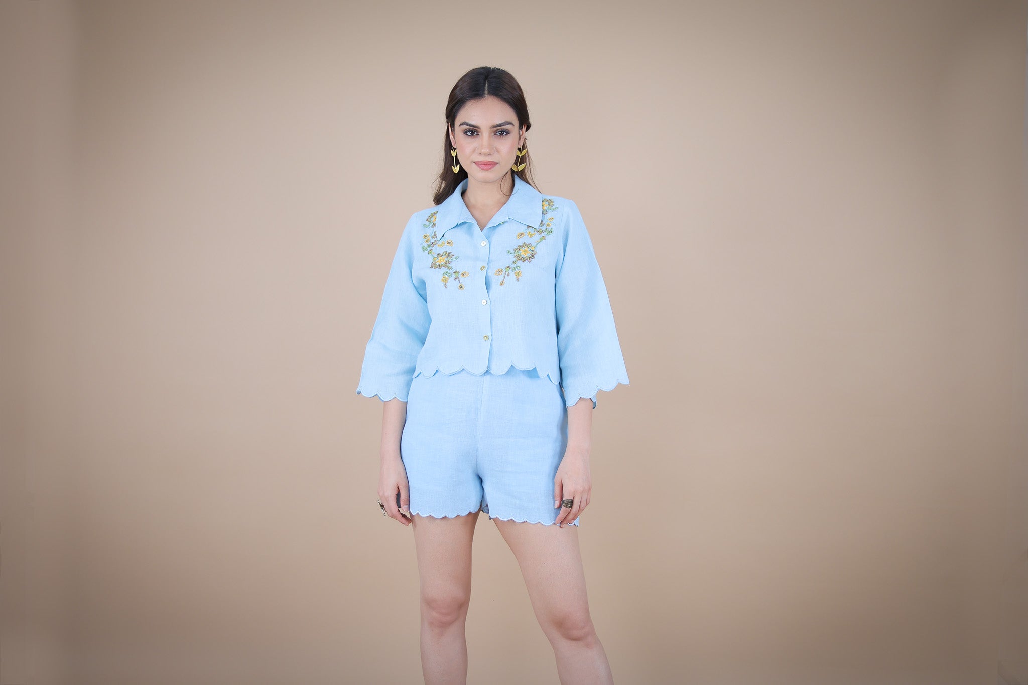 Le ciel embroidered coord