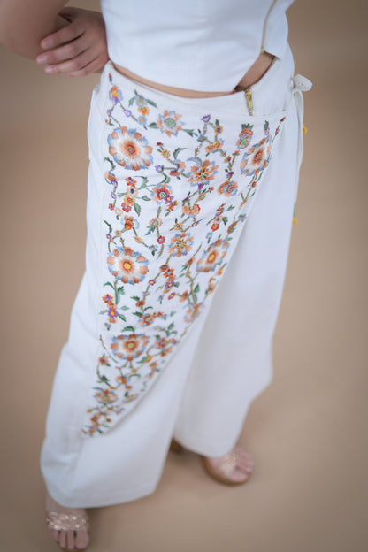 Marrakesh embroidered denim pants