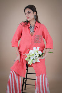 Dahlia embroidered tunic
