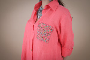 Dahlia embroidered tunic