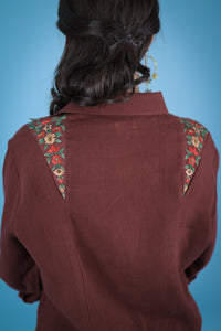 Fez embroidered linen shirt