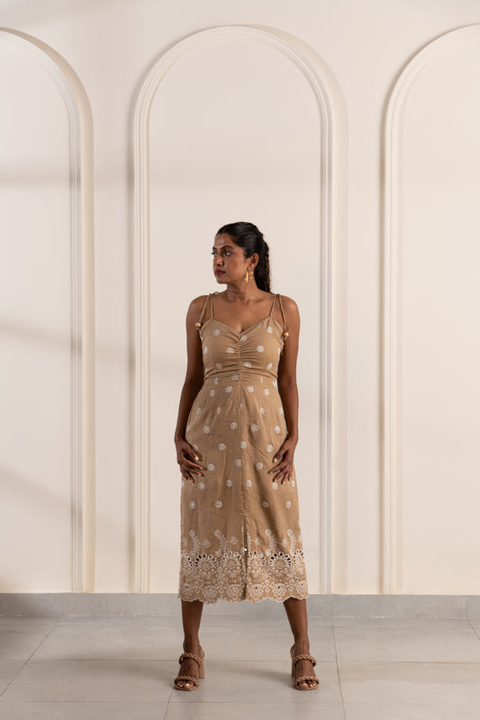 Amranta embroidered linen dress