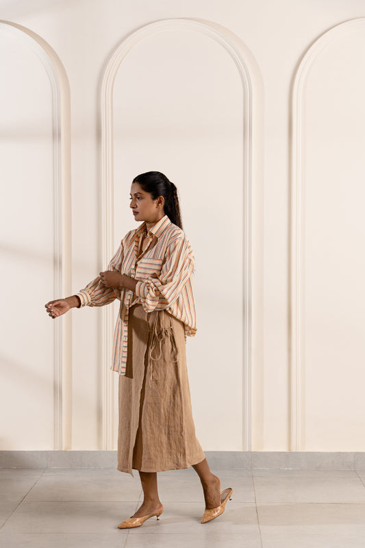 Crema handwoven cotton shirt