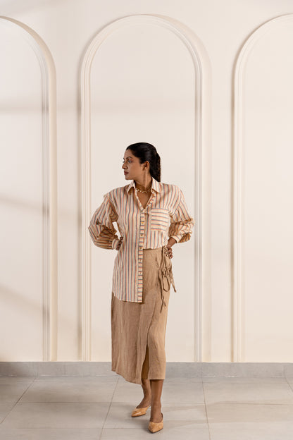 Crema handwoven cotton shirt