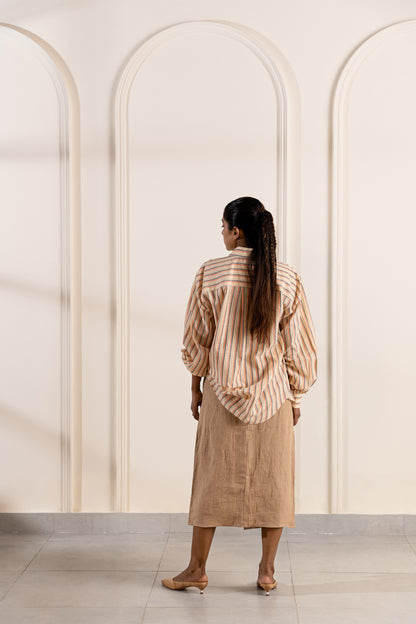 Crema handwoven cotton shirt