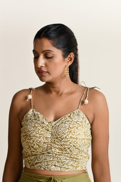 Madrid printed linen top