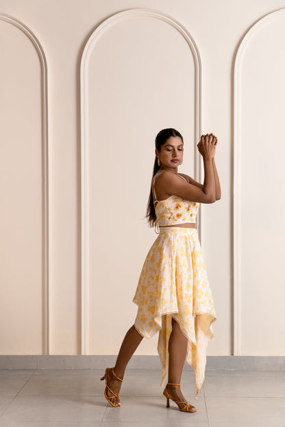 Lantana linen skirt