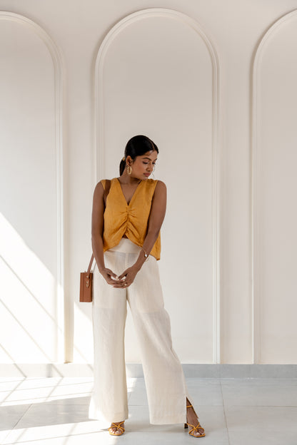 Mimosa linen top