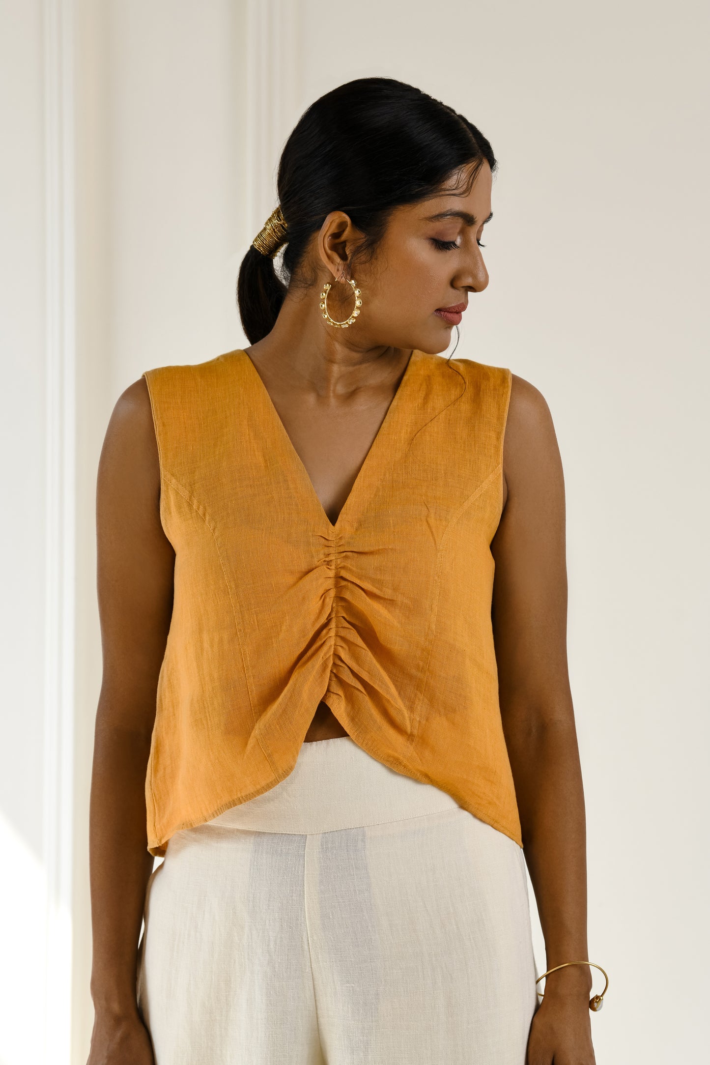 Mimosa linen top