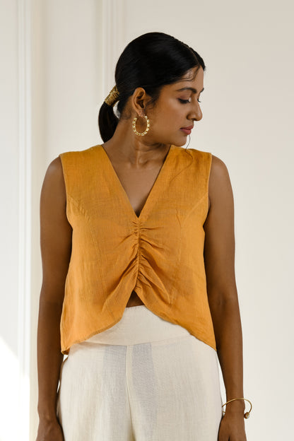 Mimosa linen top