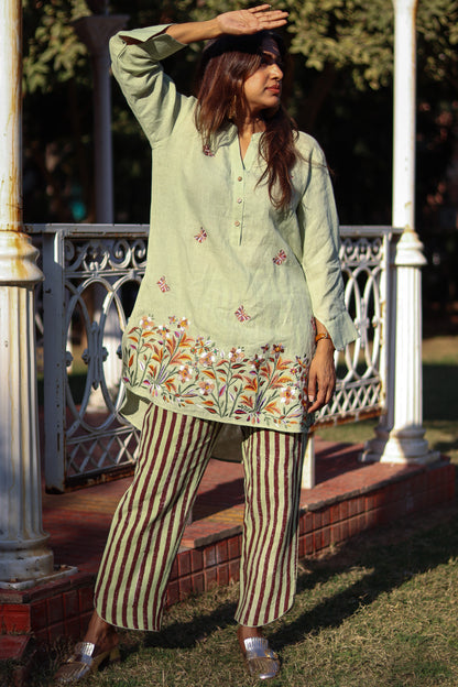 Palma linen tunic set