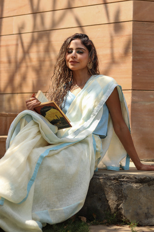 Sophie linen saree
