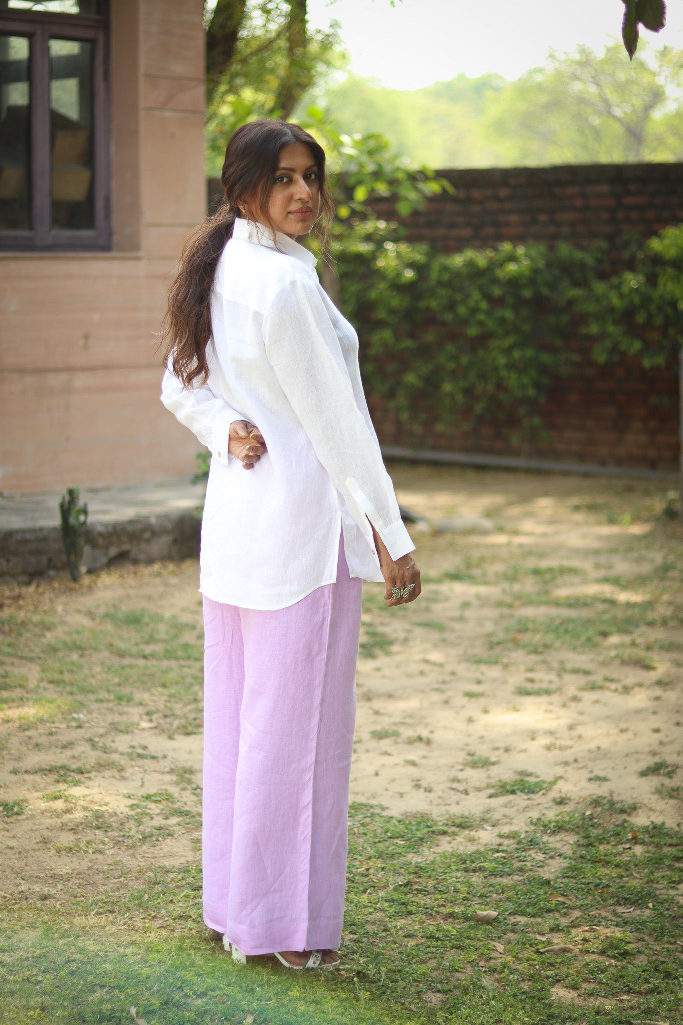 Violet linen Shirt