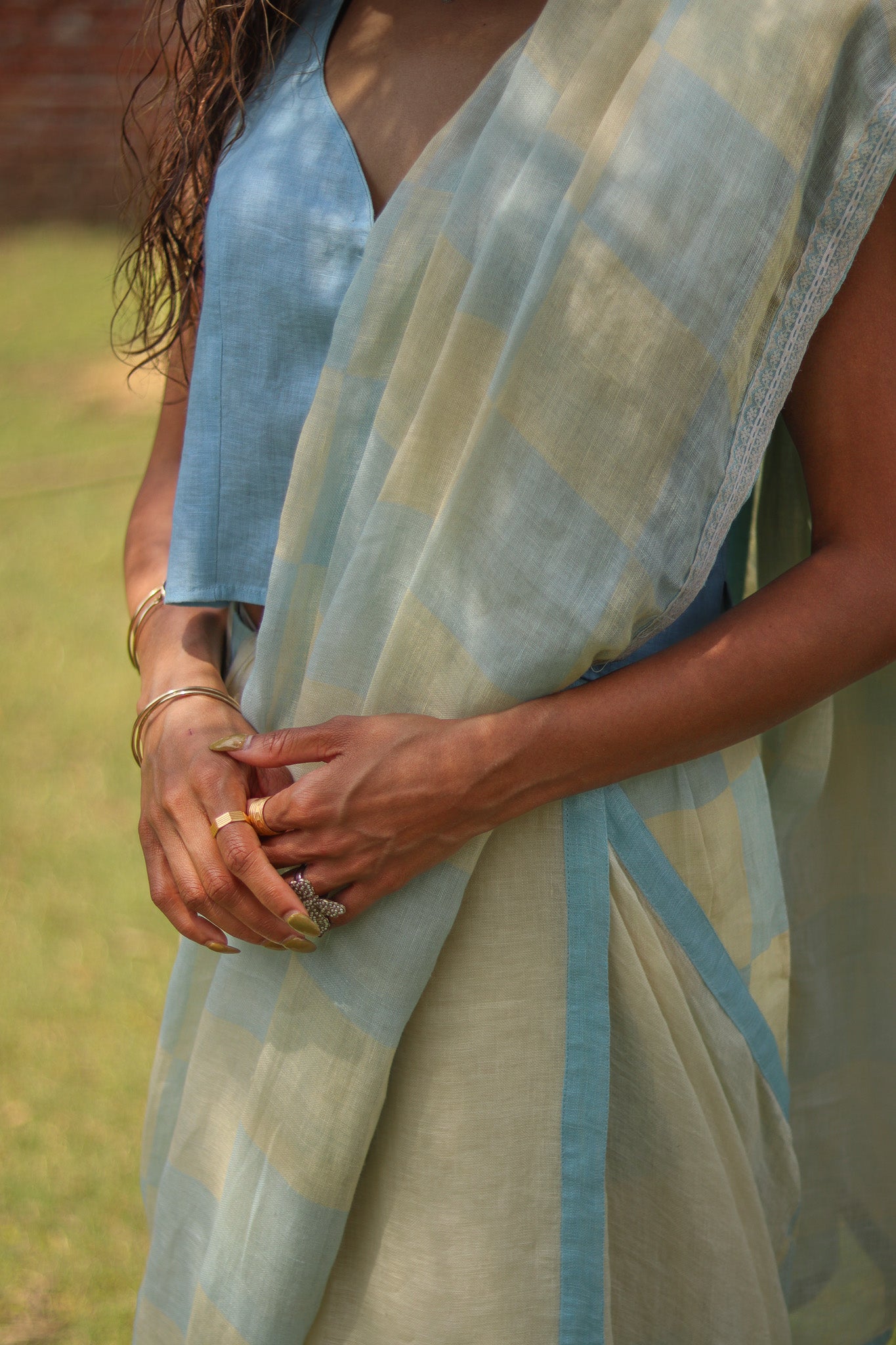 Sophie linen saree
