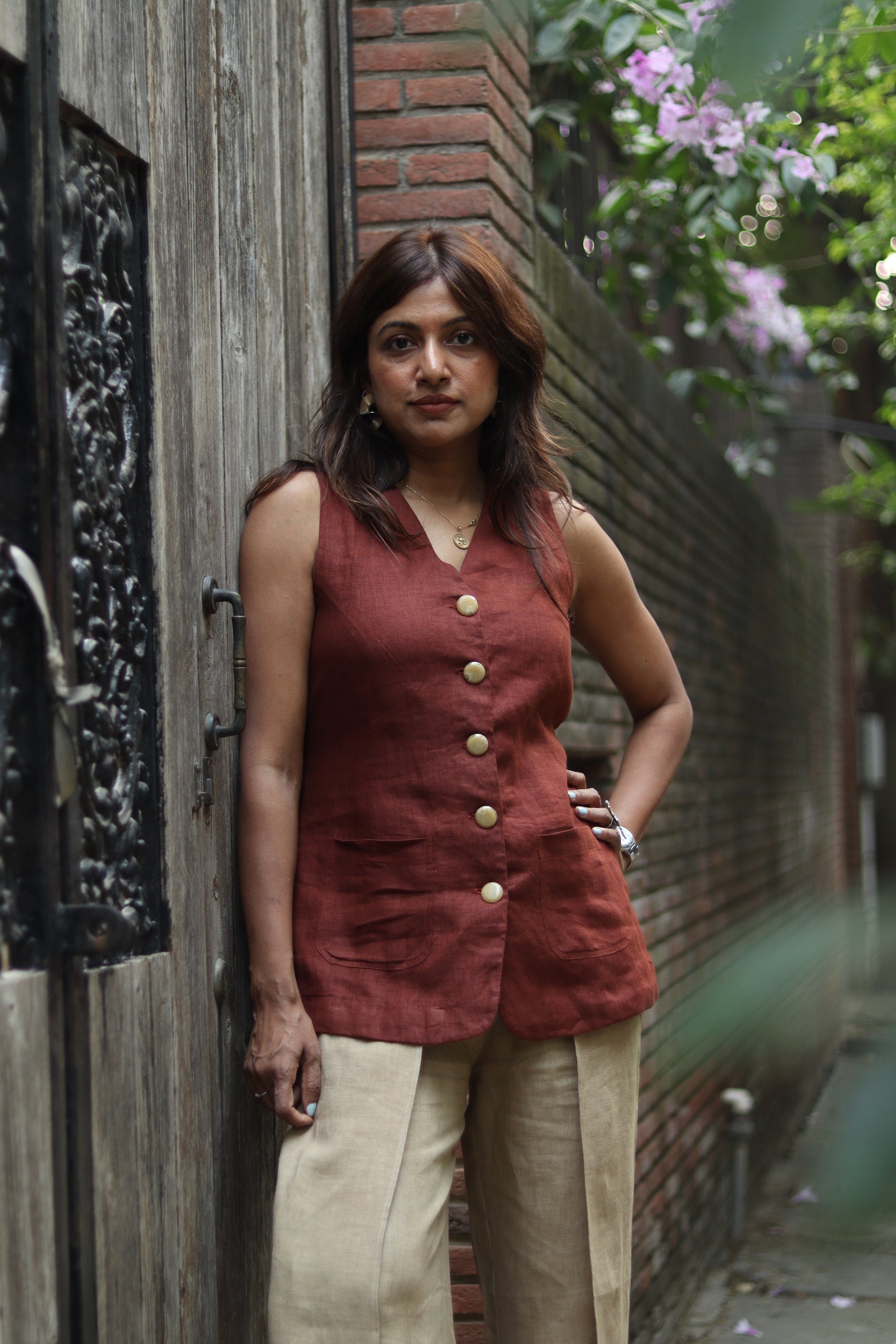 Fez linen waistcoat