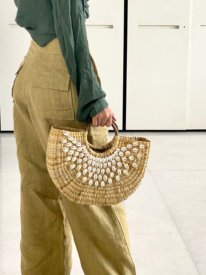 olive pants linen