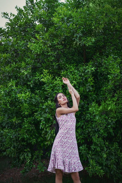 Granada printed linen city dress
