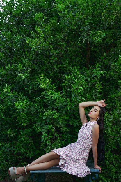 Granada printed linen city dress