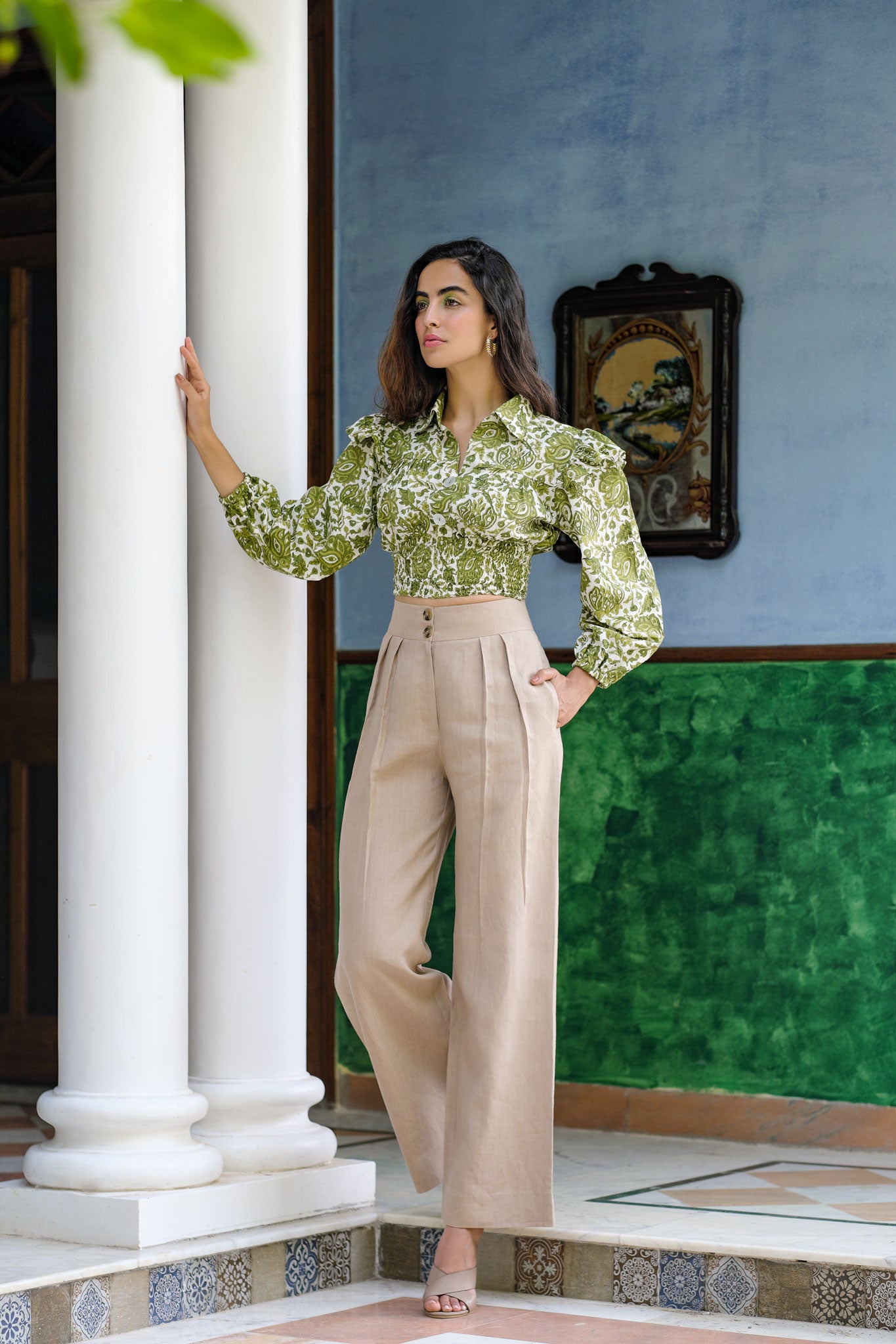 Sea Grass handloom shirt