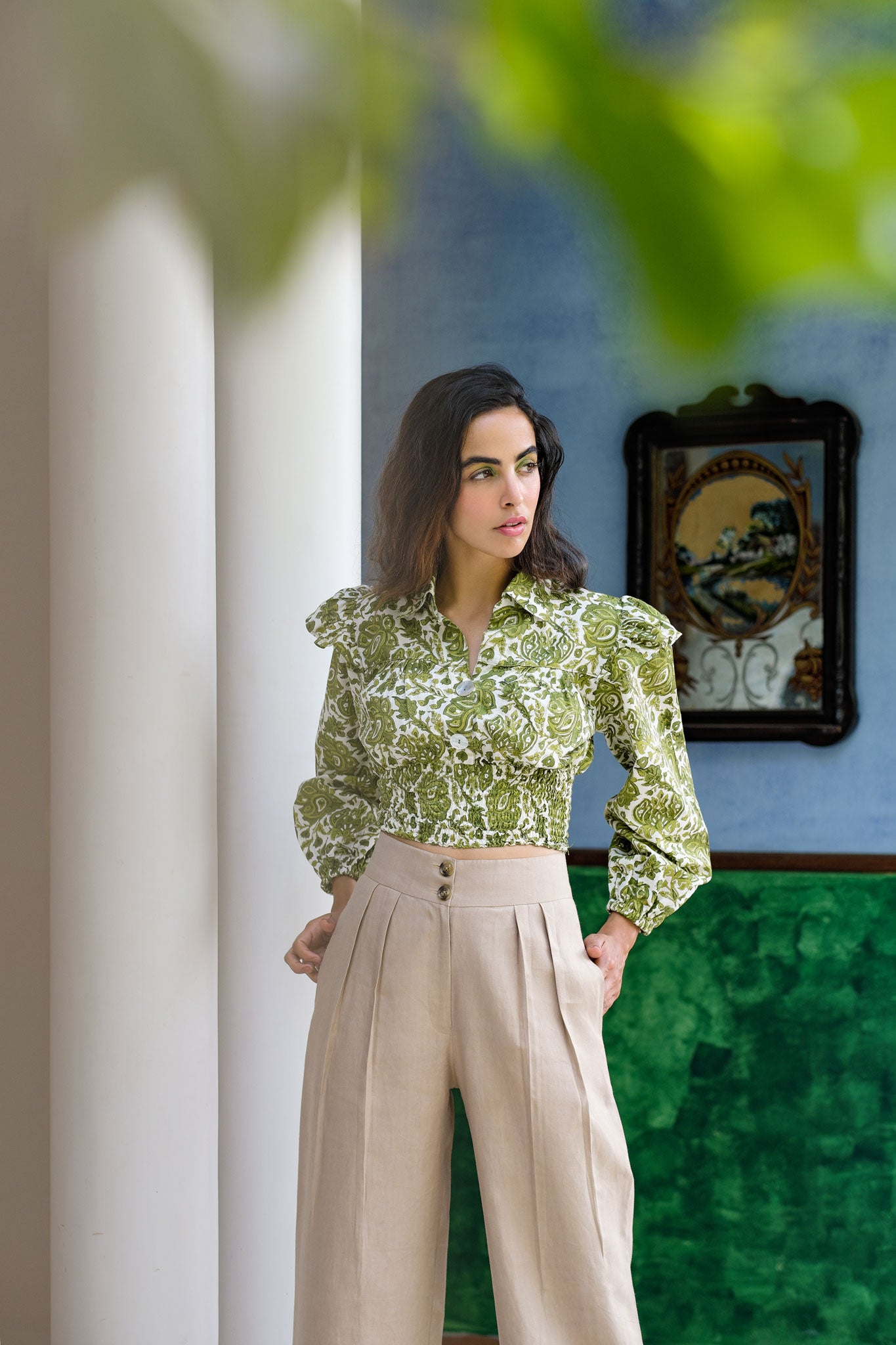 Sea Grass handloom shirt