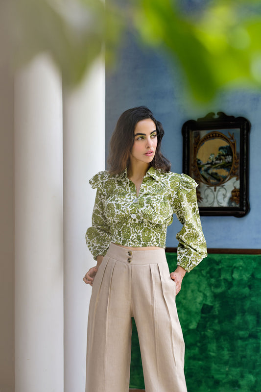 Sea Grass handloom shirt