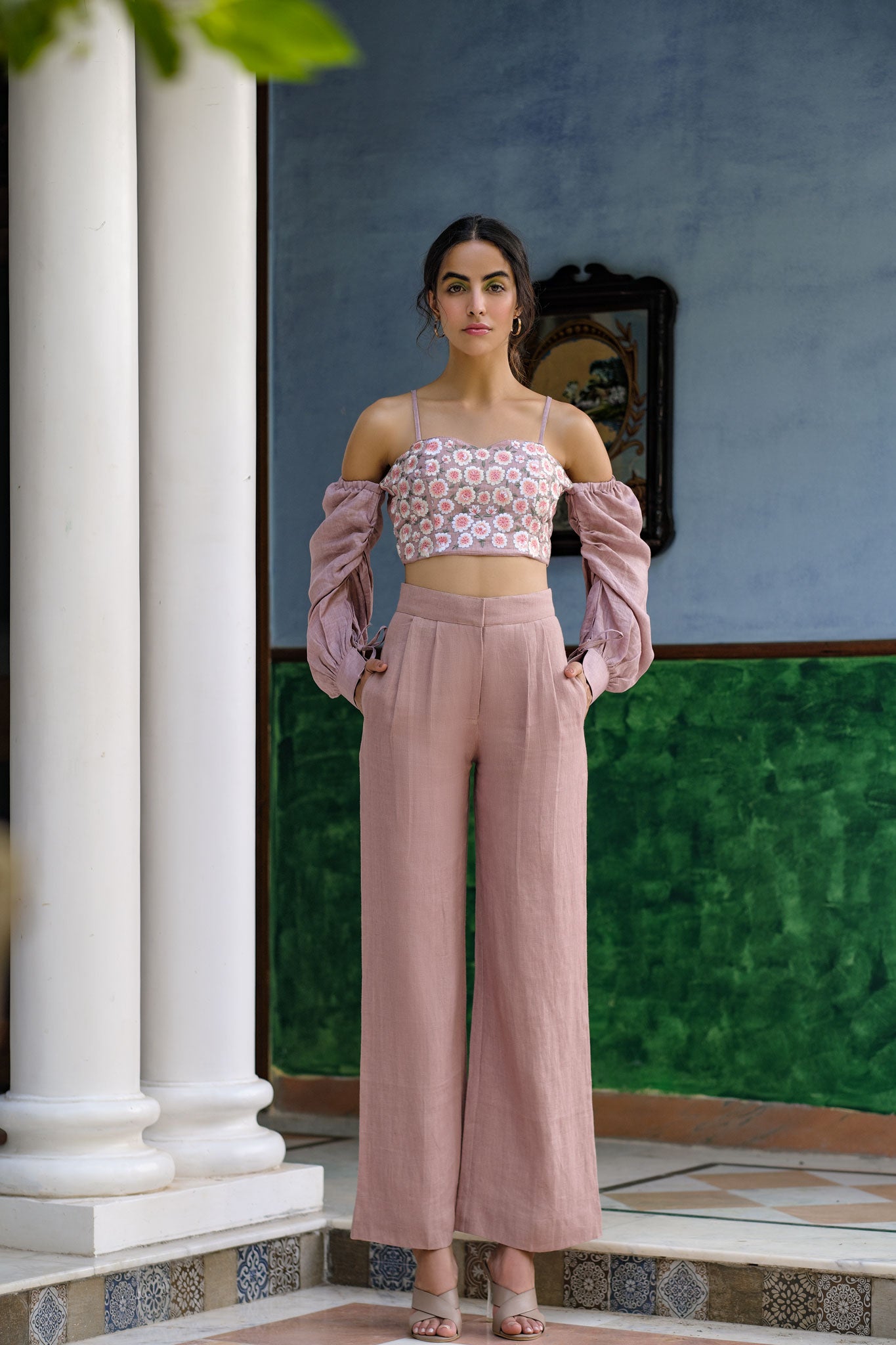 Dusty Rose Linen co-ord  set