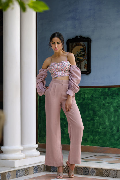 Dusty Rose Linen co-ord  set