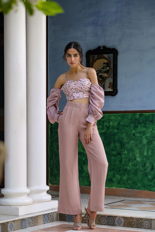 Dusty Rose Linen co-ord  set