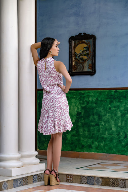 Granada printed linen city dress