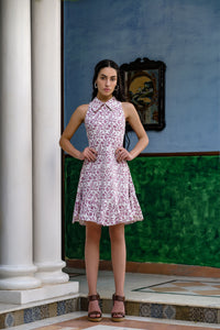 Granada printed linen city dress