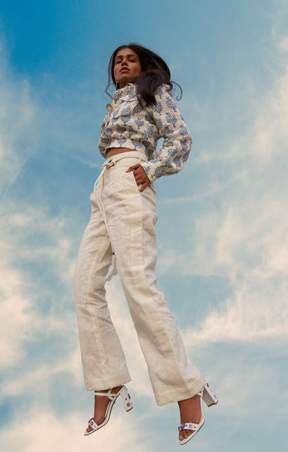 cream cotton pant